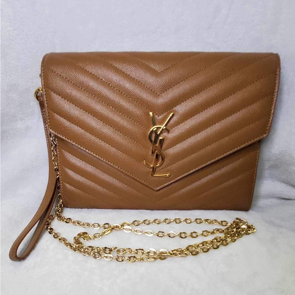 Saint Laurent quilted envelope pouch